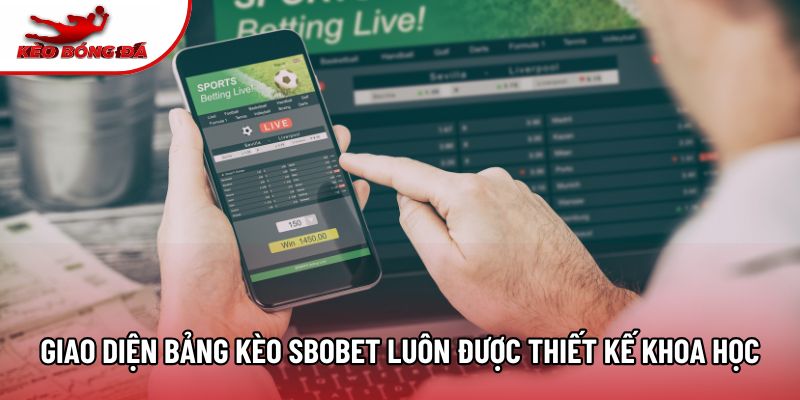 Giao diện bảng kèo SBOBET luôn được thiết kế khoa học Giao diện bảng kèo SBOBET luôn được thiết kế khoa học